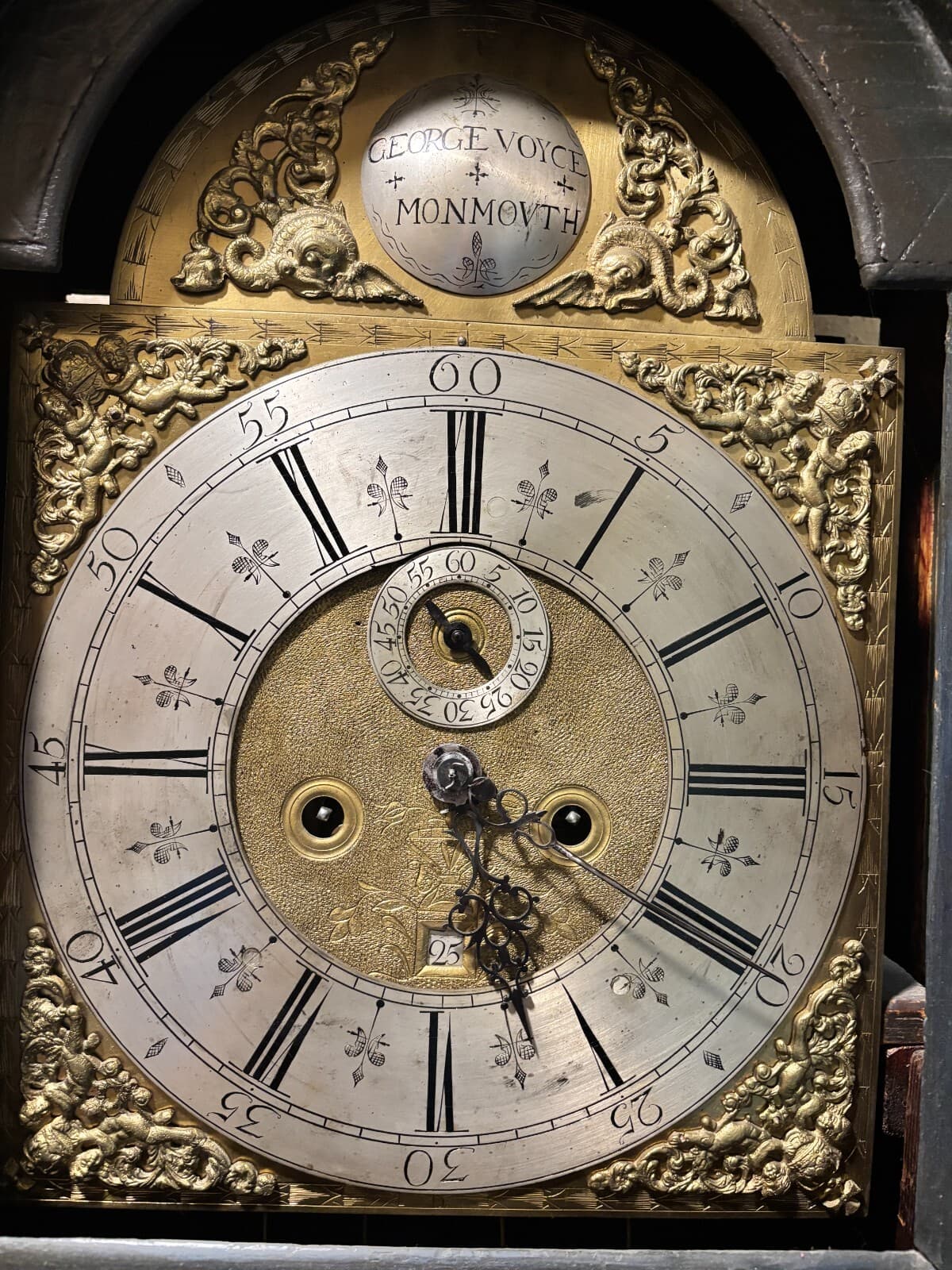 Tall Grandfather Clock George Voyce Monmouth Wales Antique 1700s Chinoiserie 4