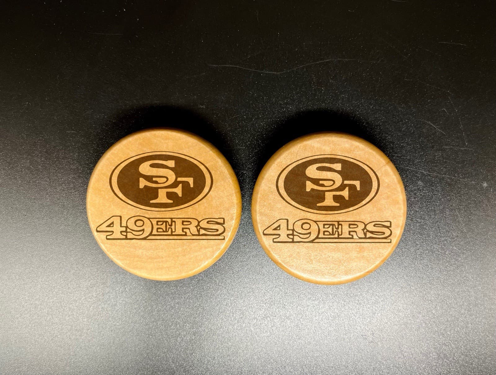SF 49ers double sides engraving wood kitchen herb grinder pop gift 3