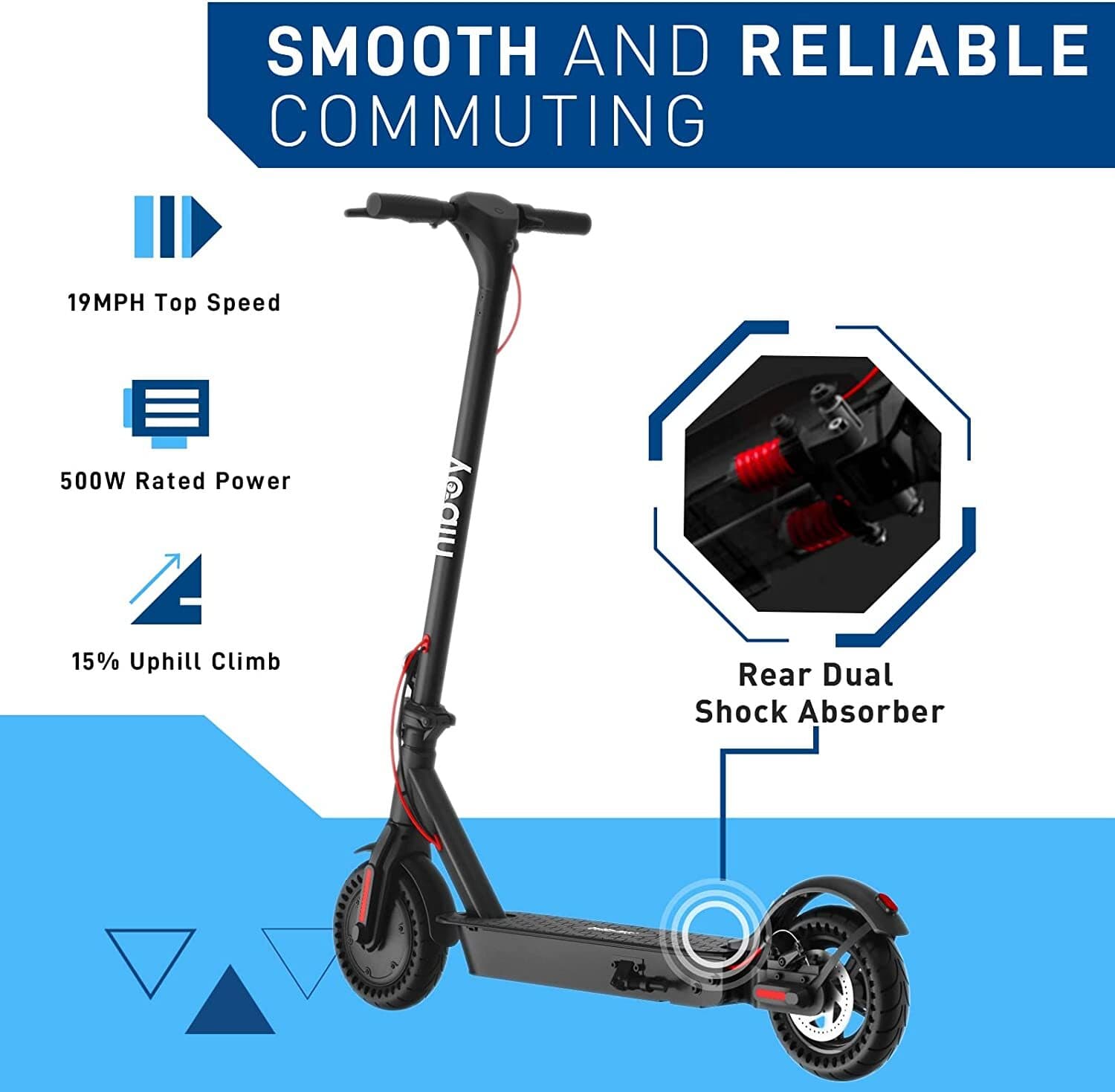 Hiboy KS4 Pro Electric Scooter 500W 25 Miles Range Adult Scooter Secondhand 3