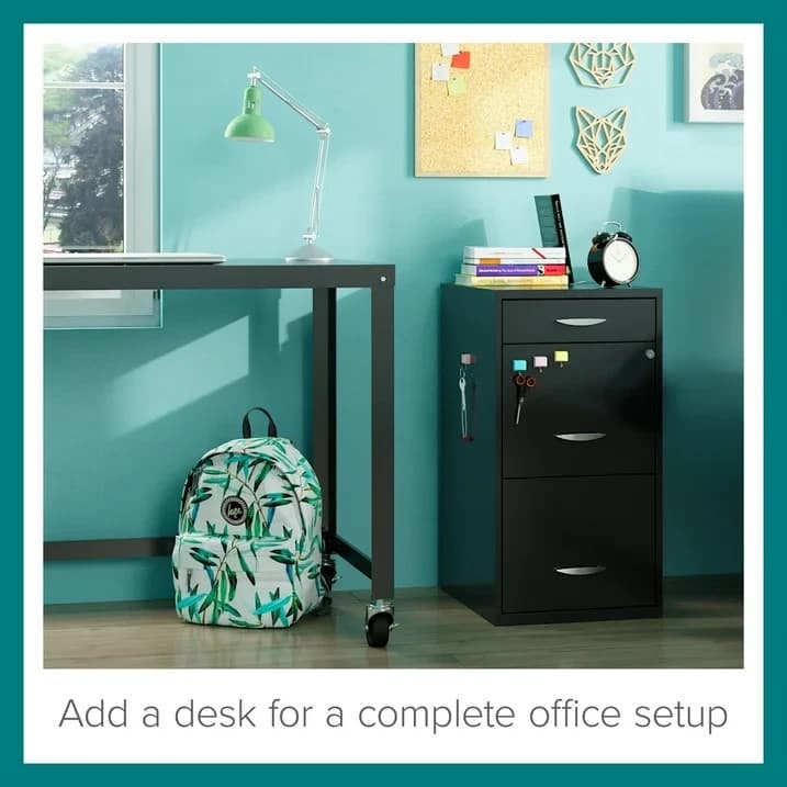 Space Solutions 3 Drawer Letter Width Vertical File Cabinet with Pencil Drawer 3