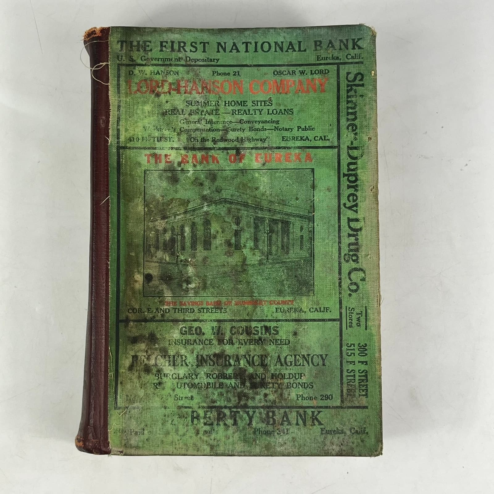 1926 Eureka Humboldt County CA City Directory POOR Ancestry Genealogy Antique