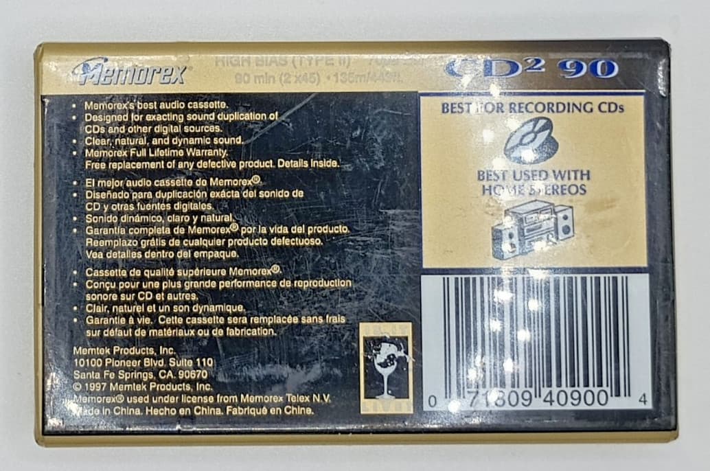 NIP Memorex CD2 high bias 90 min. audio cassette 2
