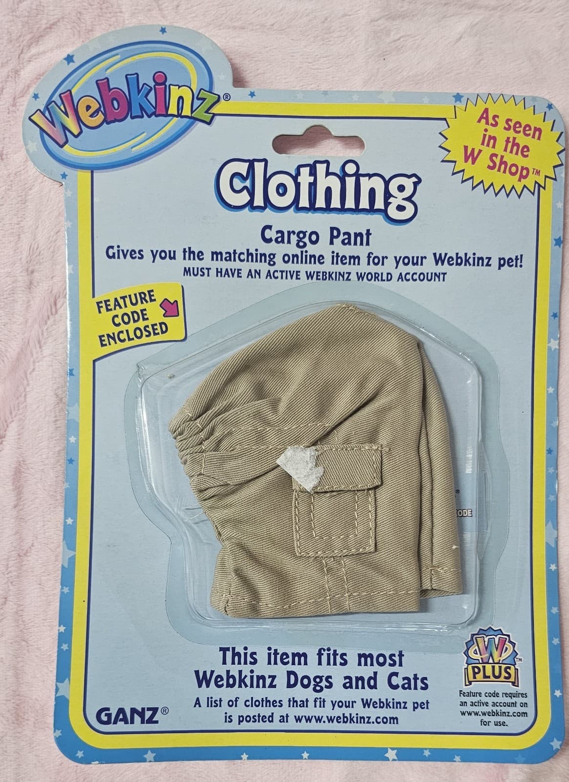 Retro Early 2000s Ganz Webkinz Clothes - Cargo Pant Brown - NEW W Play Code