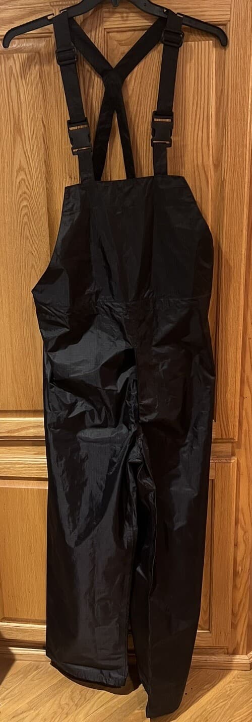 Viking Open Road Black Rain Bib Overall Windproof Waterproof RIP-STOP 150D Large