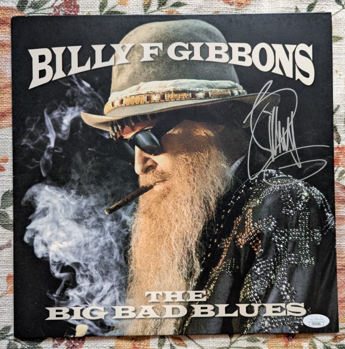 Billy Gibbons - Signed Big Bad Blues Album cover with JSA COA * ZZ TOP