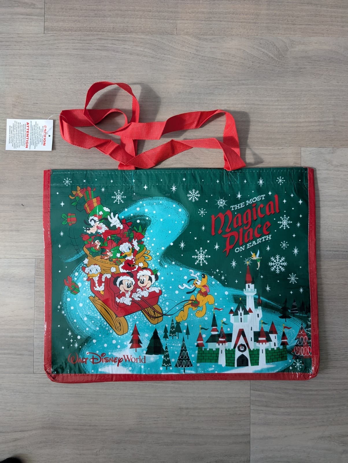 NEW🎄2025 Disney Parks WDW Christmas Holiday Tote Bag Mickey Minnie Goofy Pluto 2