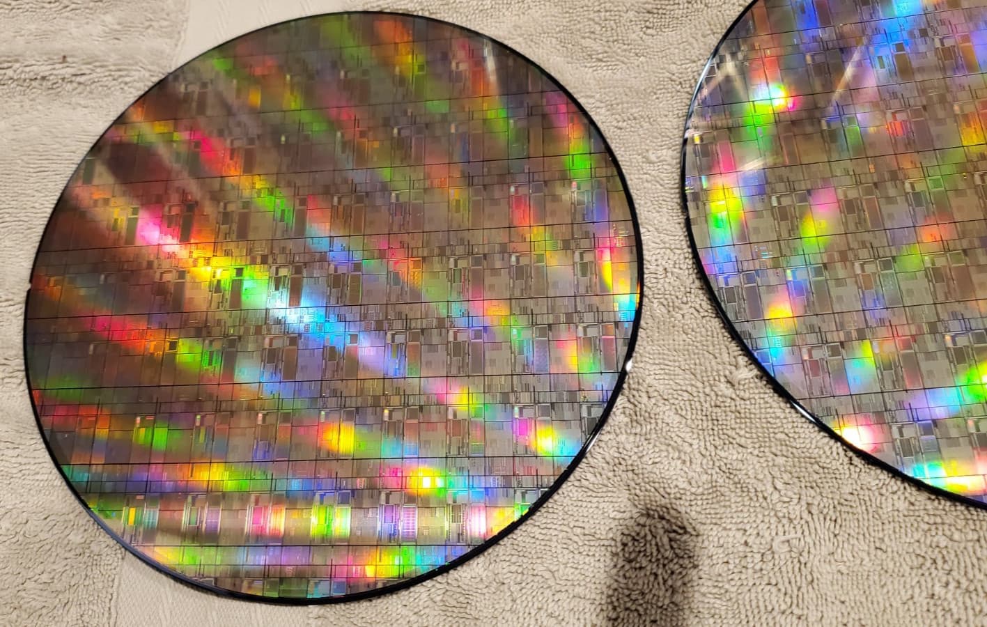 10 PC Lot 200mm 8" Semiconductor Silicon Wafers Same IC Chip Lithographic Litho 3