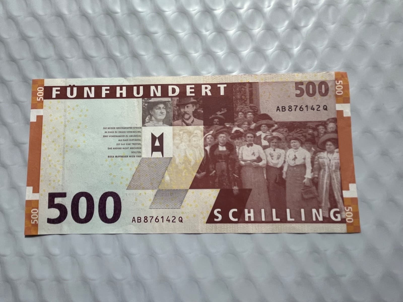 500 SCHILLING  BANKNOTE  FROM  AUSTRIA  1997  P 154  RARE 2
