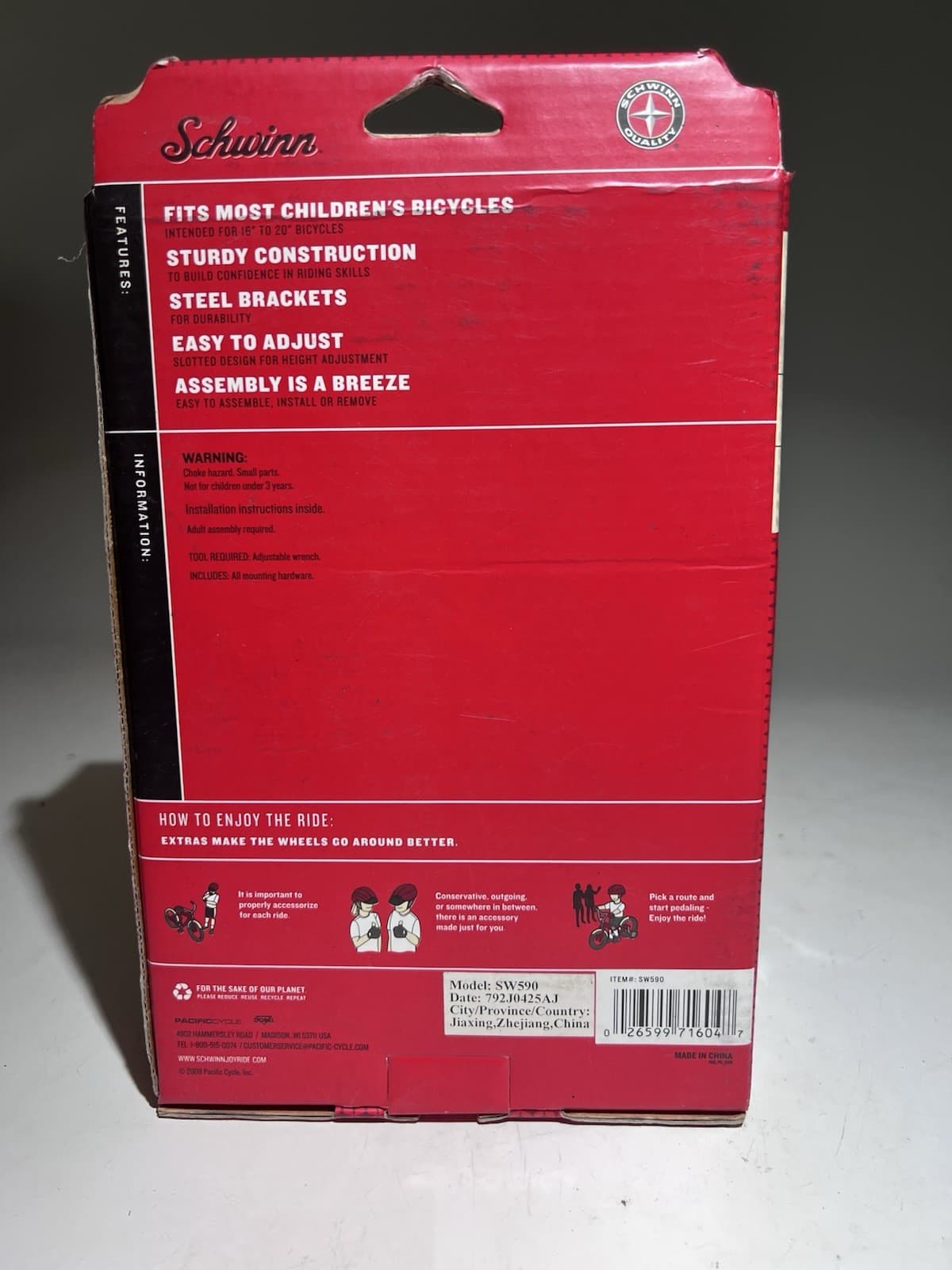 Schwinn Training Wheels Fits 16" to 20" Bicycles / Free Shipping 2