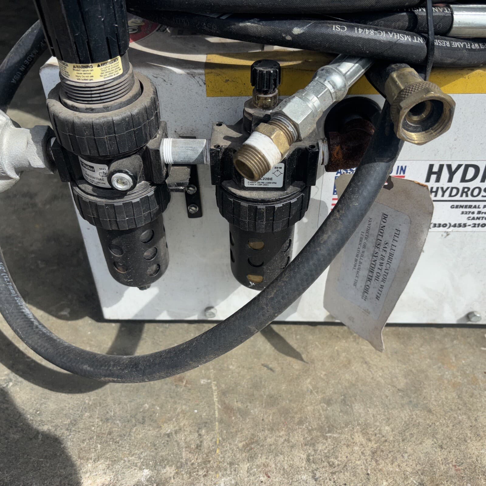 GENERAL PUMP HYDRO TEST HYDROSTATIC TESTER AR1.5-1000 PNEUMATIC 1000 PSI 2