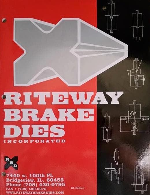 RITEWAY PRESS BRAKE DIE 85 DEGREE 1-1/2 INCH V OPENING FORMING DIE # 40 12 INCH 2