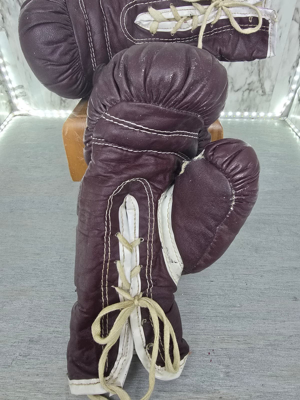 1950's Everlast Childrens Jack Dempsey Leather boxing gloves 3