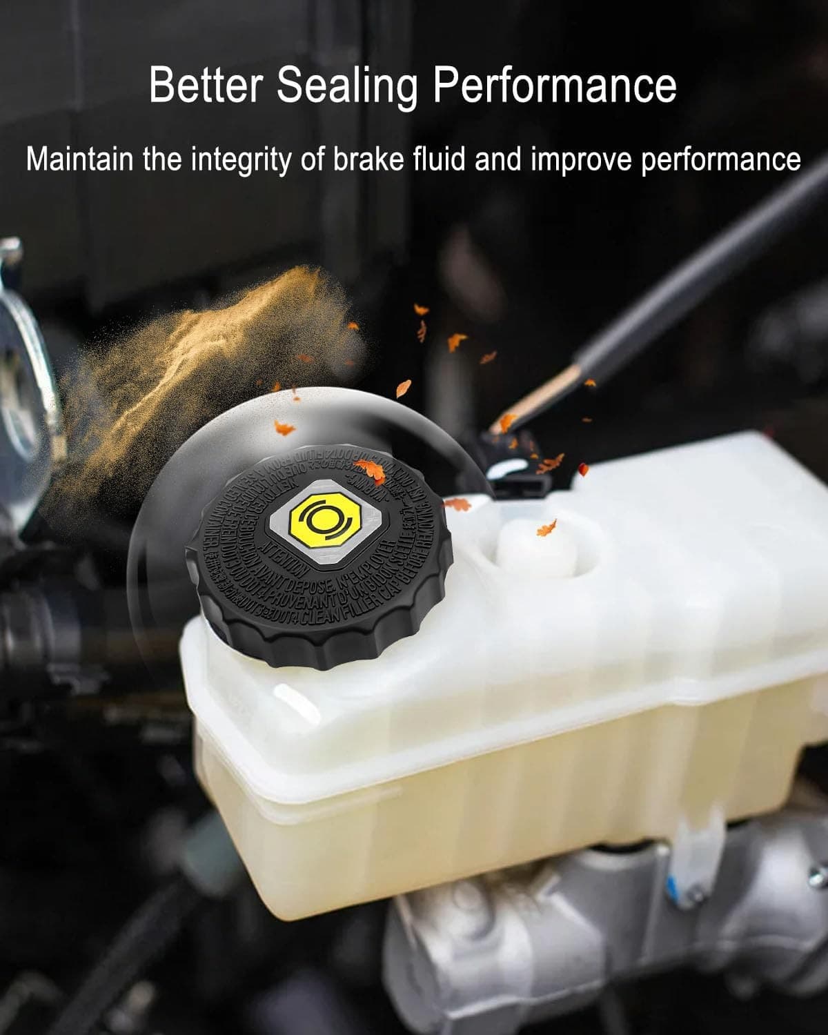 Brake Fluid Cap Replacement, Brake Fluid Reservoir Cap Compatible with Car Acces 6
