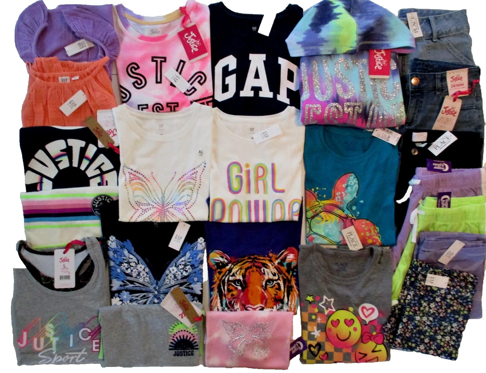 NWOT KIDS CLOTHES FALL/WINTER GIRLS LOT OF 20PCS MIX N MATCH SIZE 8-10 3