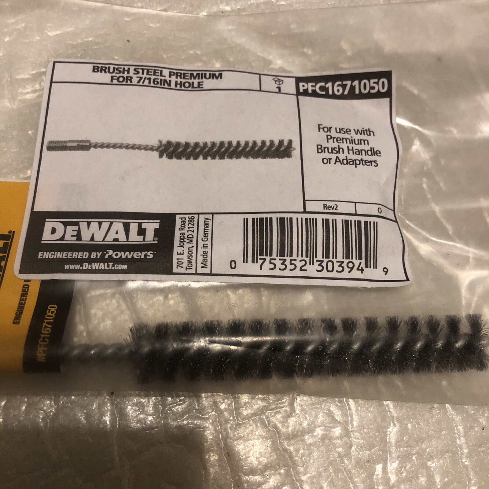 DeWalt Premium Steel Brush for 7/16" Hole 3