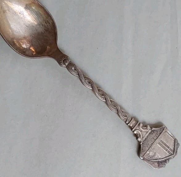 Silver Plated Collectors Spoon Federated Church Of Harvey 3.5 Inches Long 2