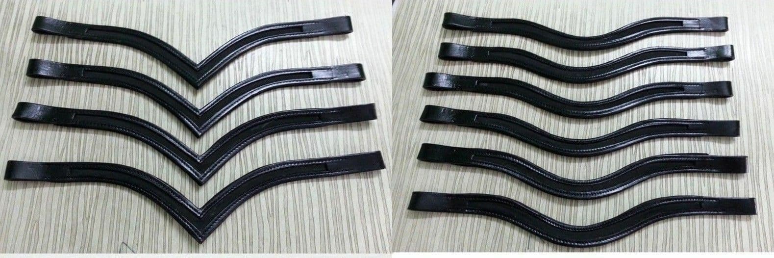 Set 6 x 1 Leather Empty Channel Bridle Brow-band All Sizes & Shape. 3