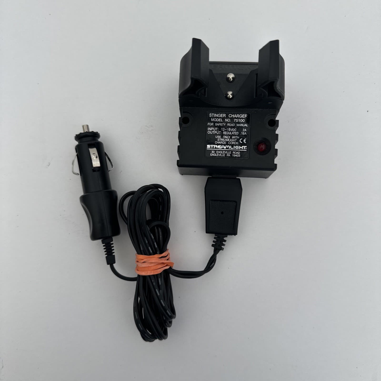 Streamlight 75100 Stinger Flashlight Charger Charging Base w/12 Volt Car Adapter