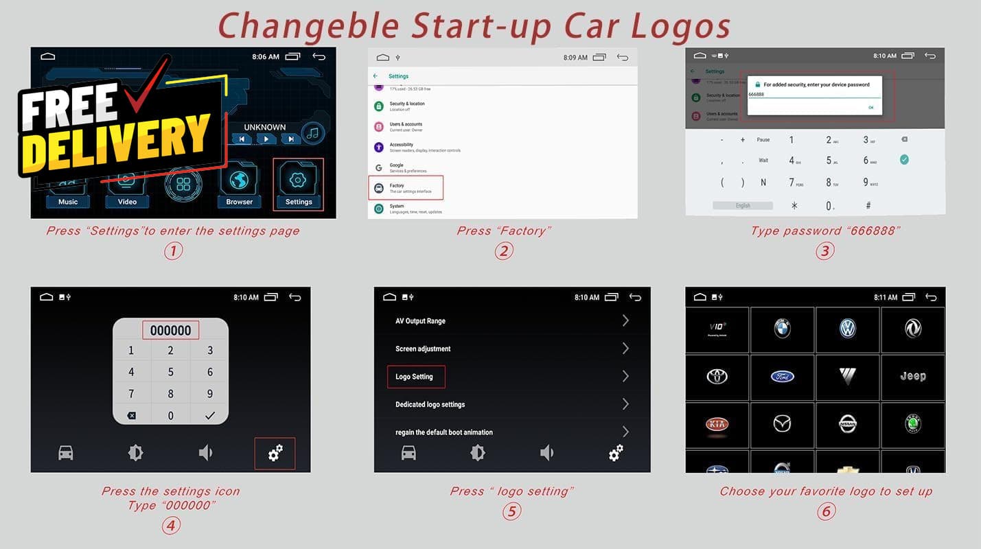 4K Android 12 Portable Car TV Headrest Monitor Back Seat 10.1 Inch Touch Screen 3