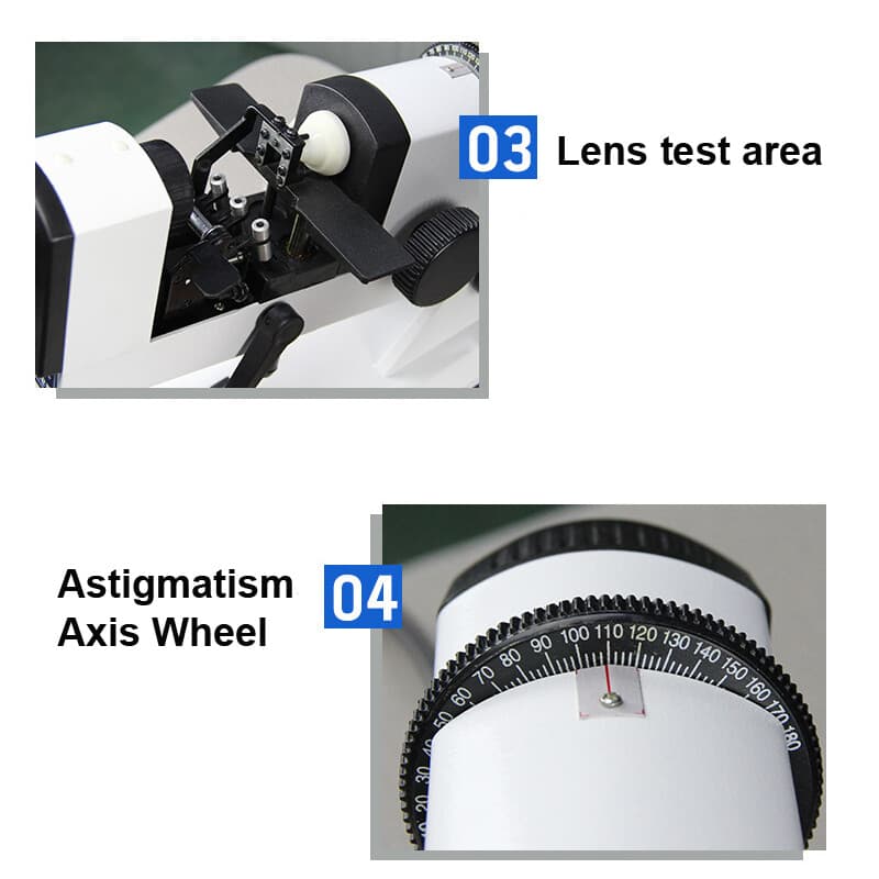 NJC-4 Optical Manual Lensometer Focimeter Lensmeter Optometry Equipment 110/220V 6