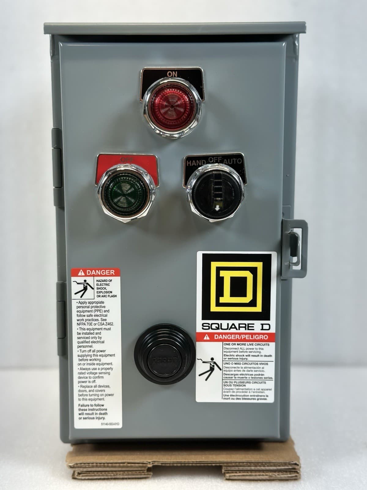 Square D 8536SBA1V02CP51P52. Motor Starter 600V AC 2 Pole Single Phase 120V 3