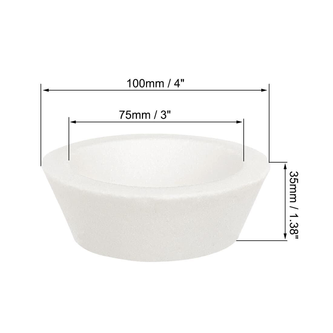 4-Inch Flaring Cup Grinding Wheel 80 Grits White Aluminum Oxide Surface Grinding 3