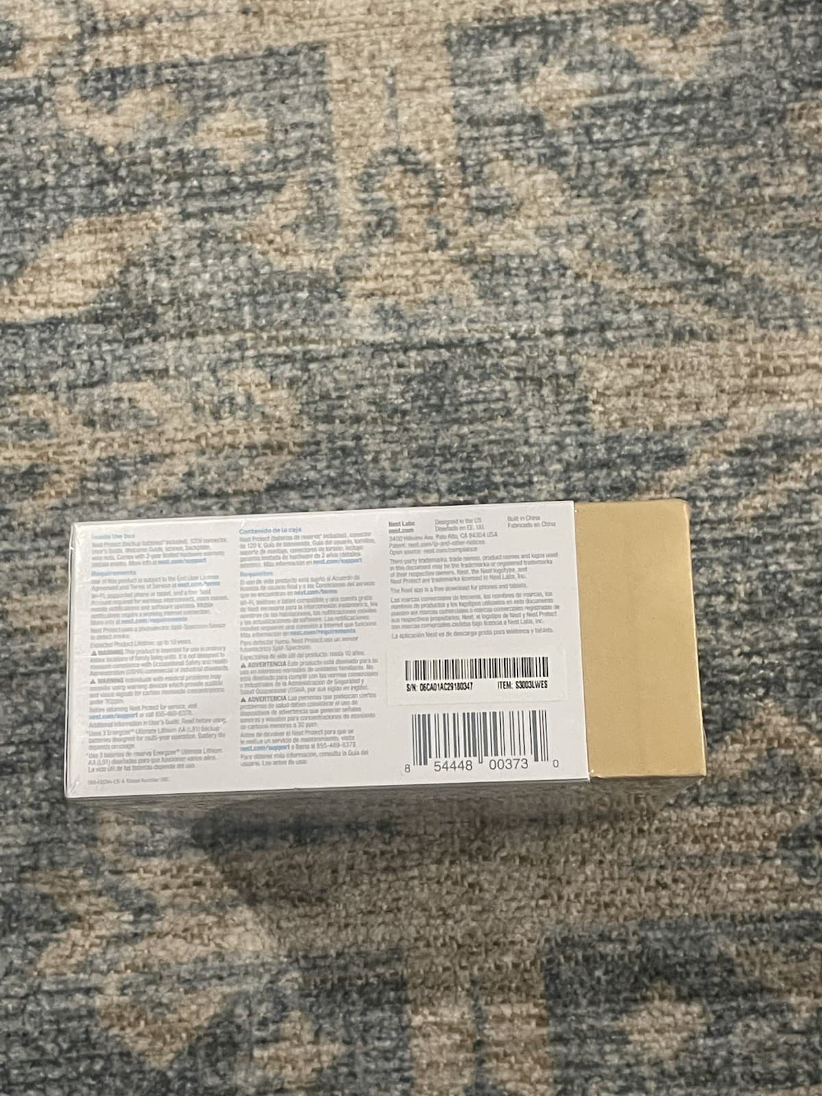 Nest Protect Carbon Monoxide Smoke Detector - S3003LWES Wired 120V New Read Desc 5