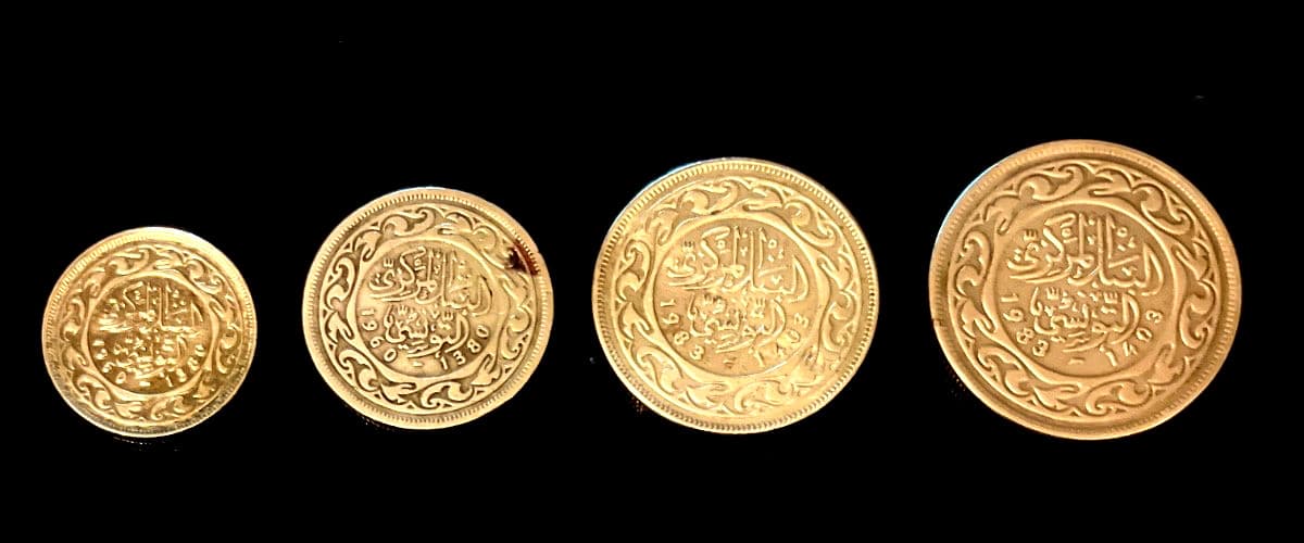 🇹🇳 Lot Set Coins Tunisia 10, 20 Millim 1960 50, 100 Millim 1983 2