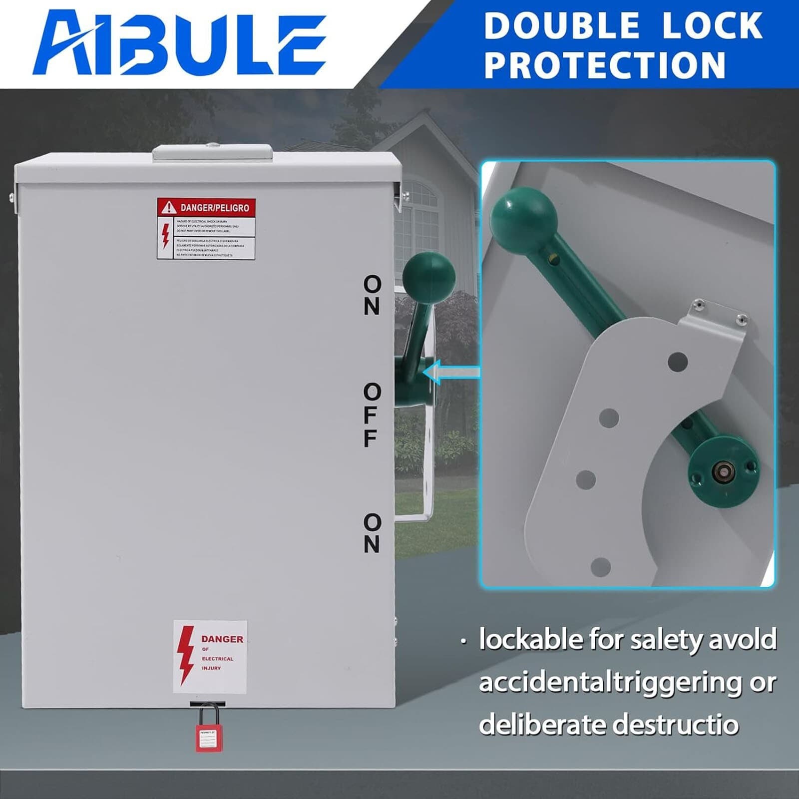 200 Amp Generator Transfer Switch 110V 240V Manual Transfer Switch Non-Fusible 5