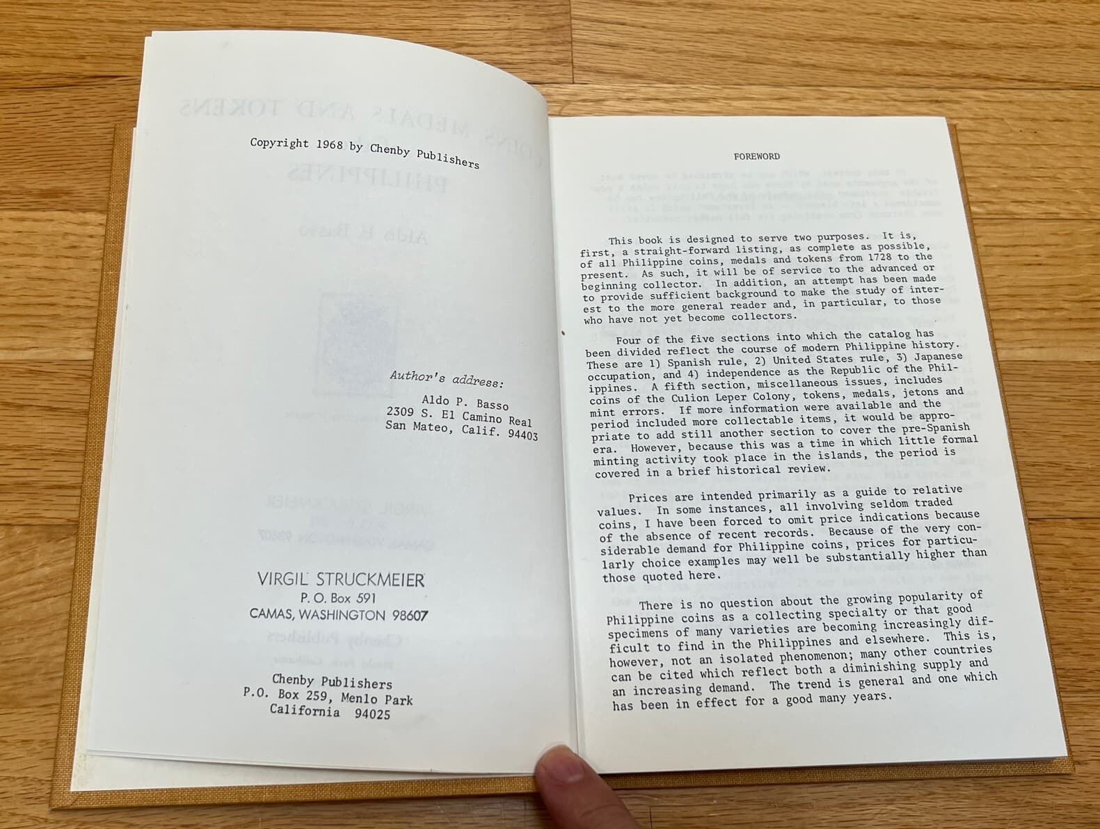 Basso 1st Edition Book: Coins, Medals and Tokens of the Philippines 4