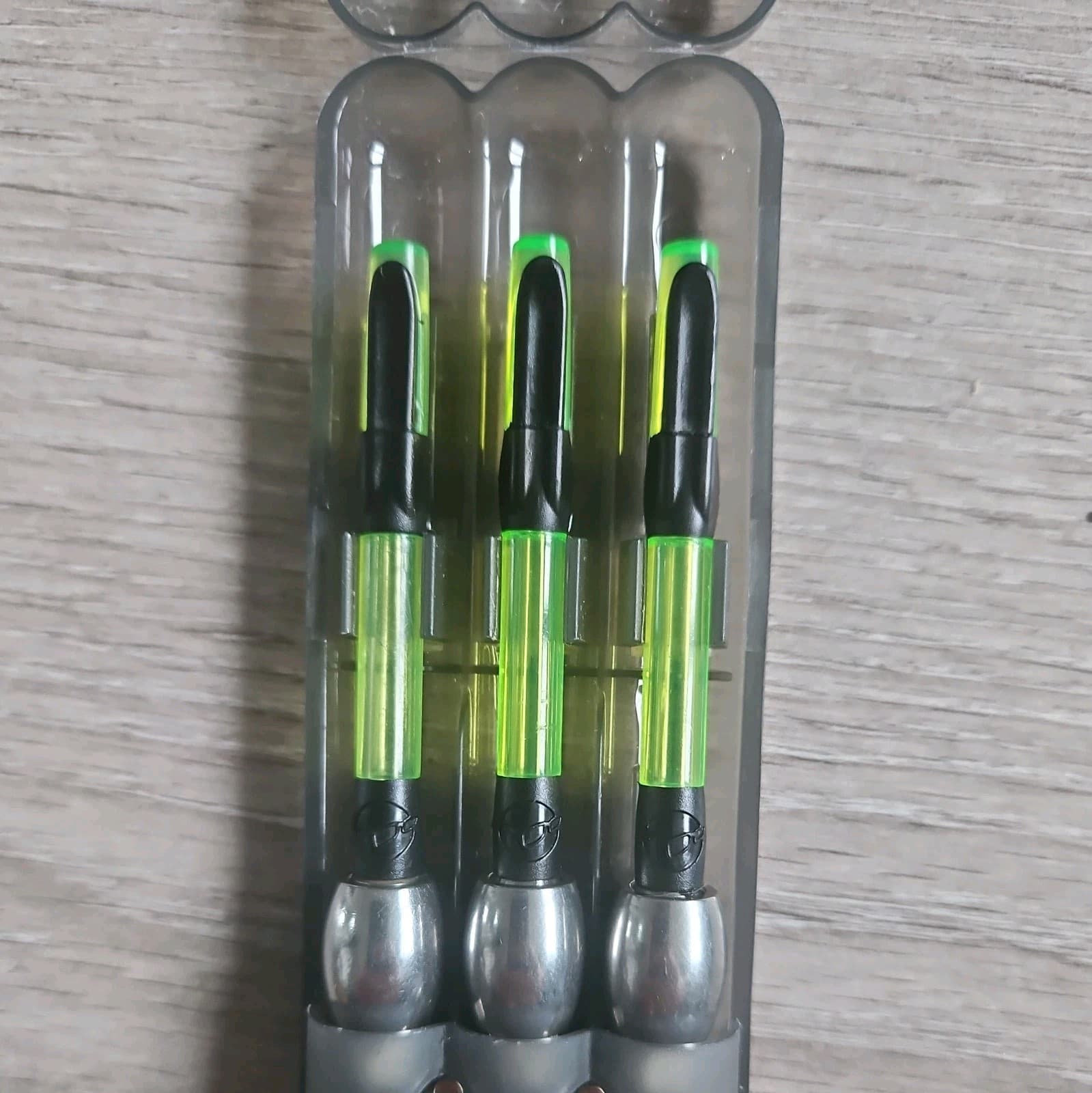 3 X Korda Stow Bobbins Green Carp Fishing Indicator Swingers Pod Alarm  3