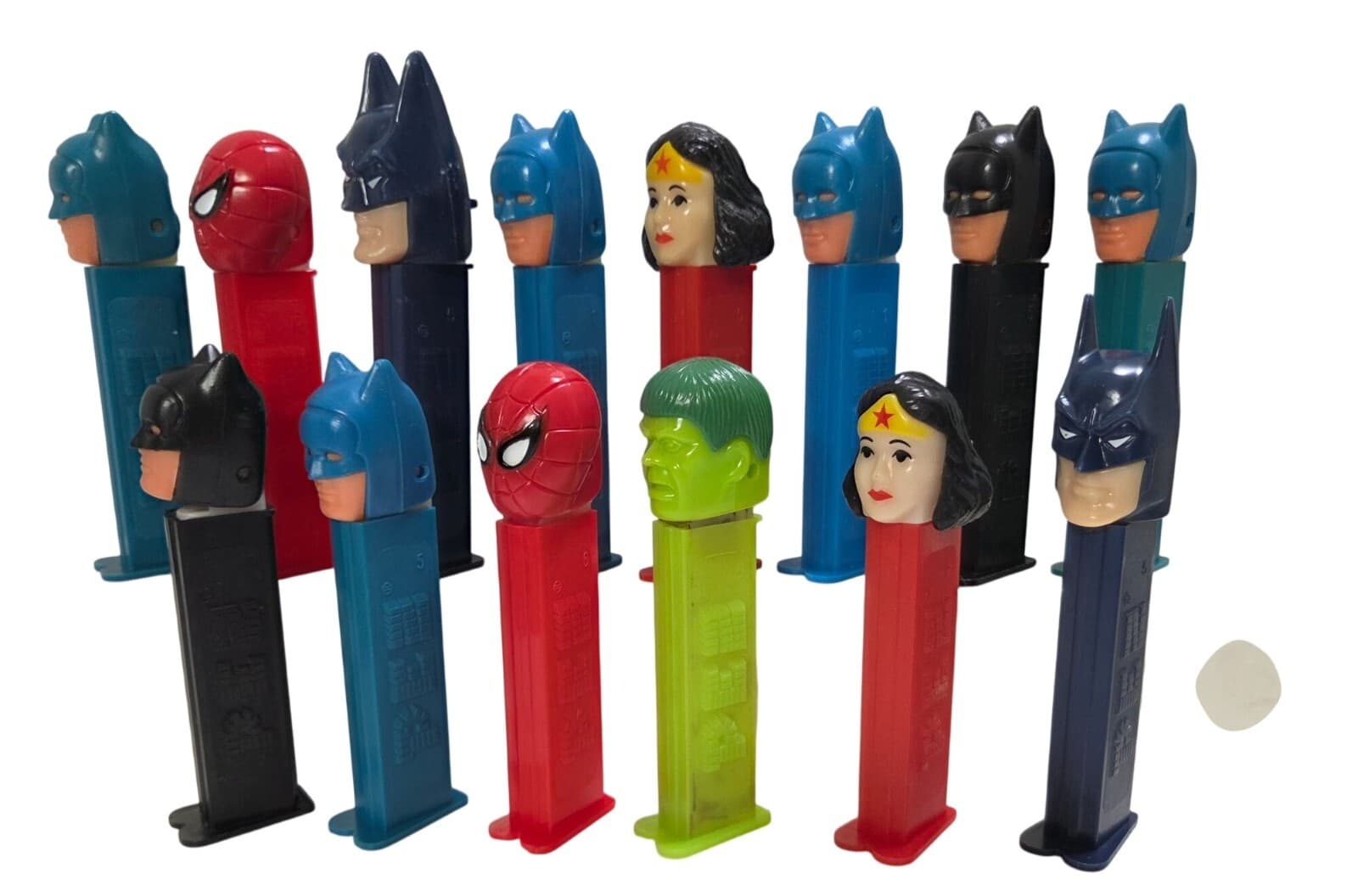 14 Vintage Pez Dispensers Feet Batman Spider-Man Wonder Woman Hulk Characters 4