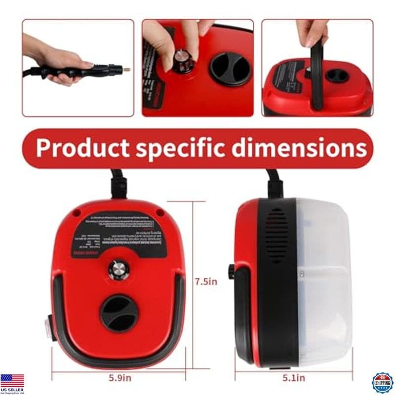 2500W Handheld Steam Cleaner - Portable with 3 Brush Heads for Deep Cleaning 5