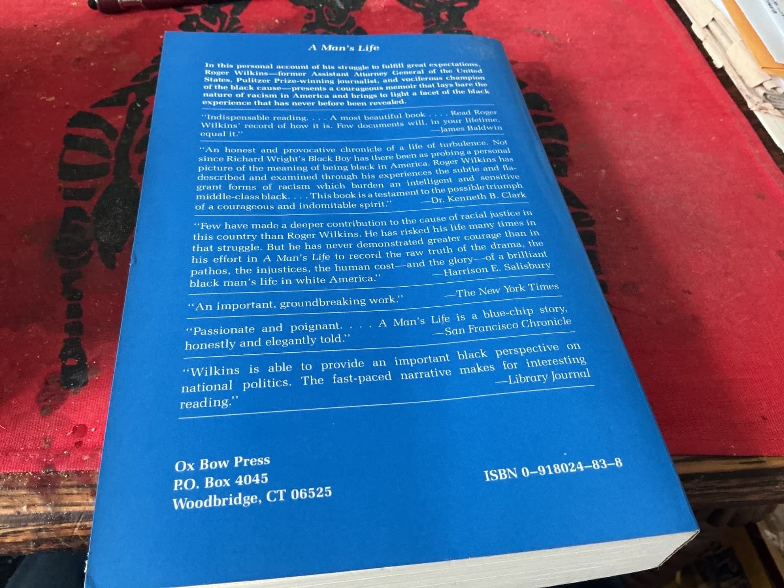 Roger Wilkins Inscribed A Man's Life An Autobiography 3