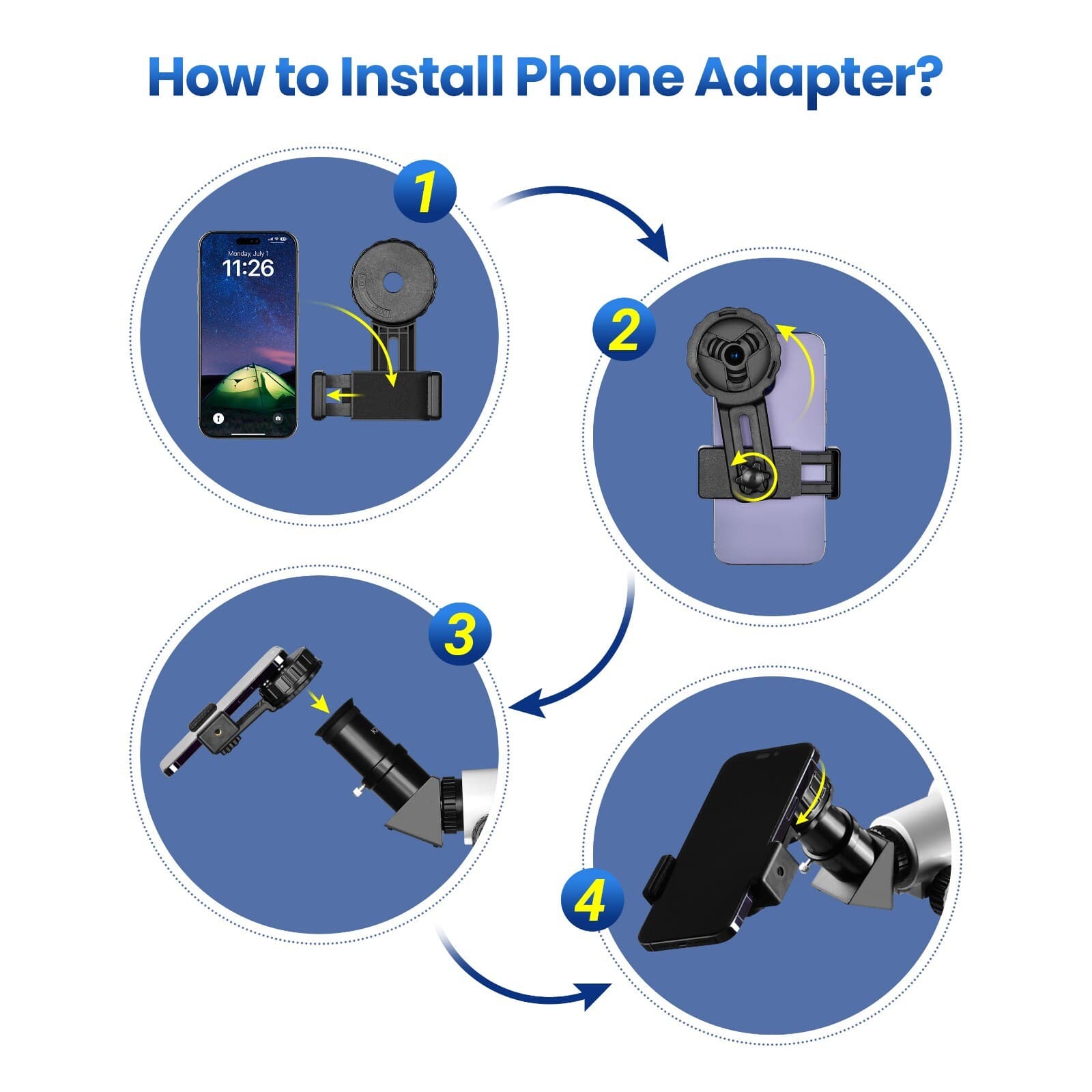 700mm Astronomical Telescope 210X with Phone Adapter for Beginner Moon Watching 4