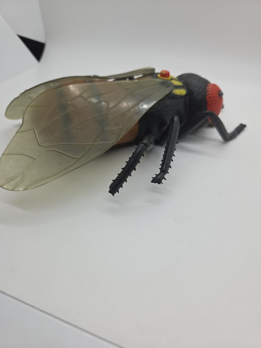 Vintage Imperial 1998 Rubber Fly Bug Insect Buzz & Light up Eyes Battery Powered 5