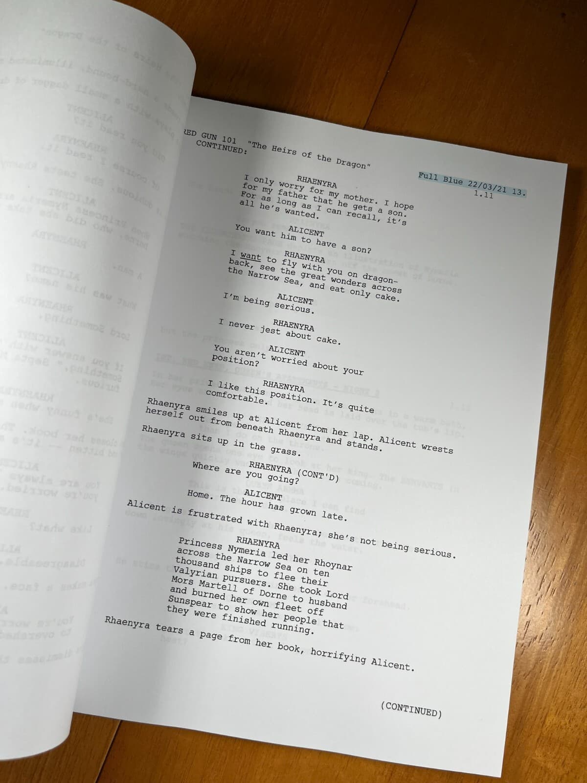 House of the Dragon Pilot Script Signed- Autograph Reprints- 76 Pages 6