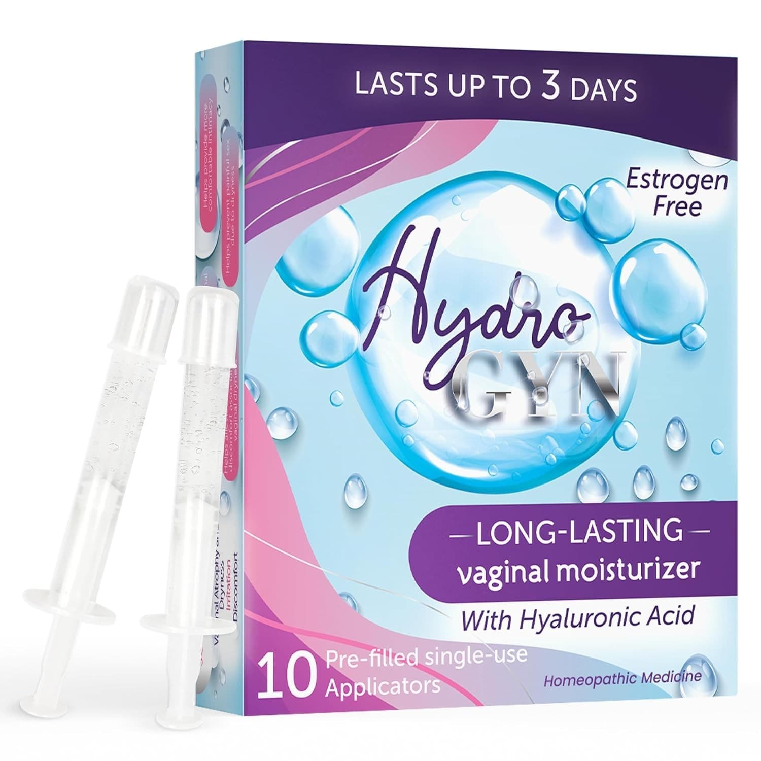 Hydro GYN Vaginal Moisturizer for Dryness & Irritation Relief - 10 Pack, pH Bala
