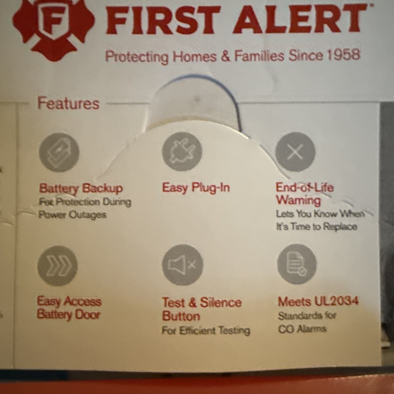 2- First Alert Carbon Monoxide Alarms, Easy Plug-In Battery B/U (1039734) 3