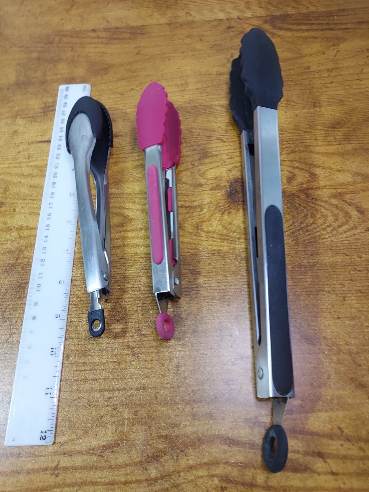 Set of 3 Kitchen Tongs 13" 7.5" 7.5" 2