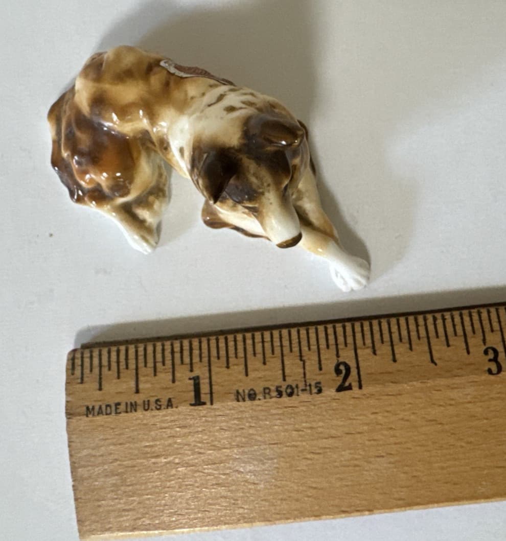 Bone China Three Border Collies Dogs Laying Down Crossed Paws stand sit Shiken 6