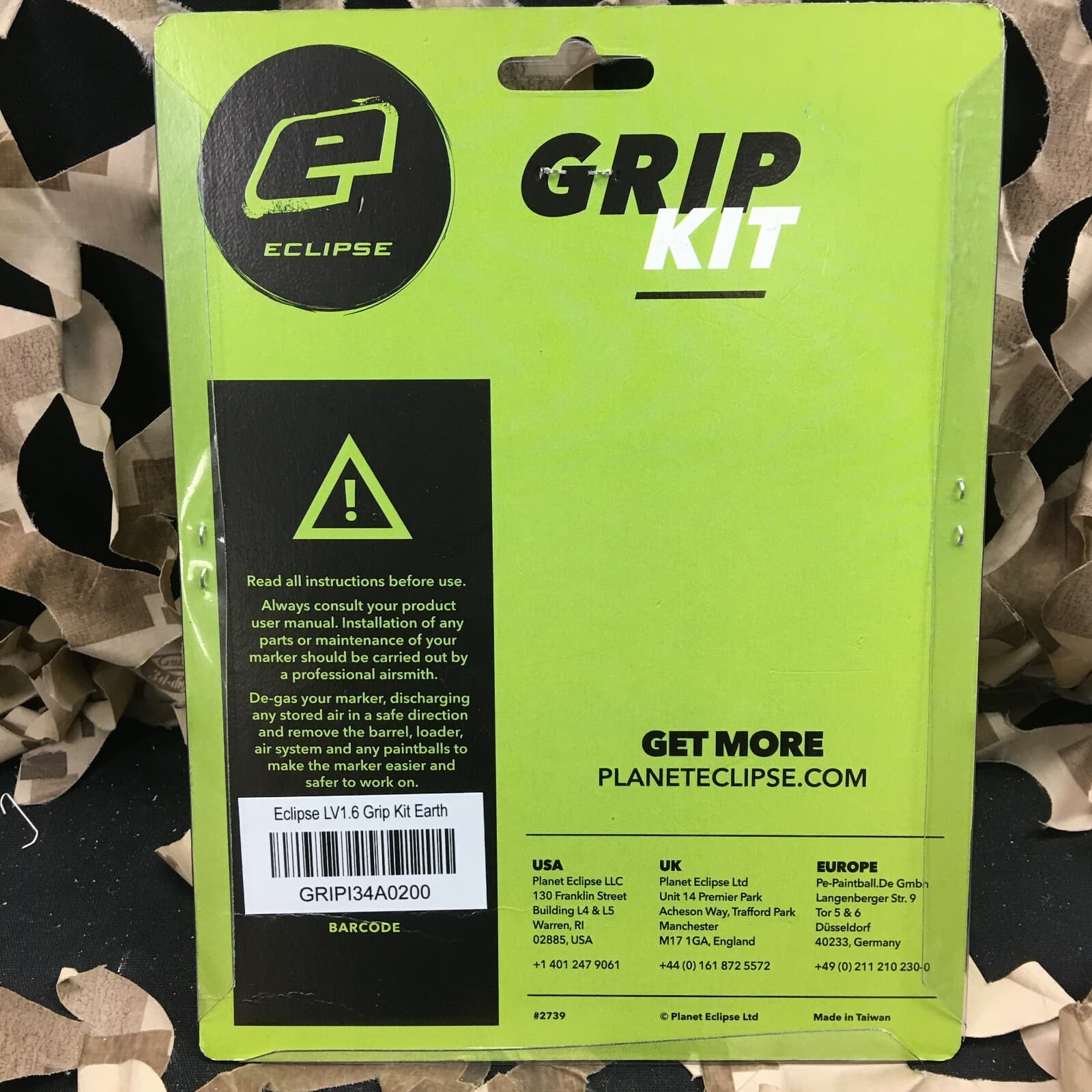 NEW Planet Eclipse Ego LV1.6/LV1.5/LVR/LV1.1/LV1 Colored Grip Kits - Earth 2