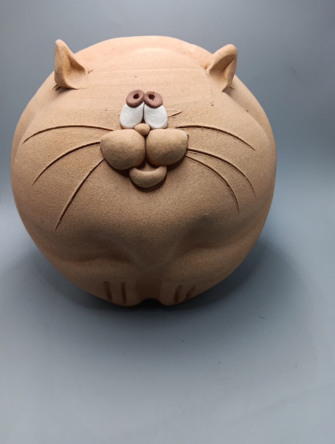 Vintage Fat Cat 70’s Piggy Bank Harting Studio Art Style 8" Square 2