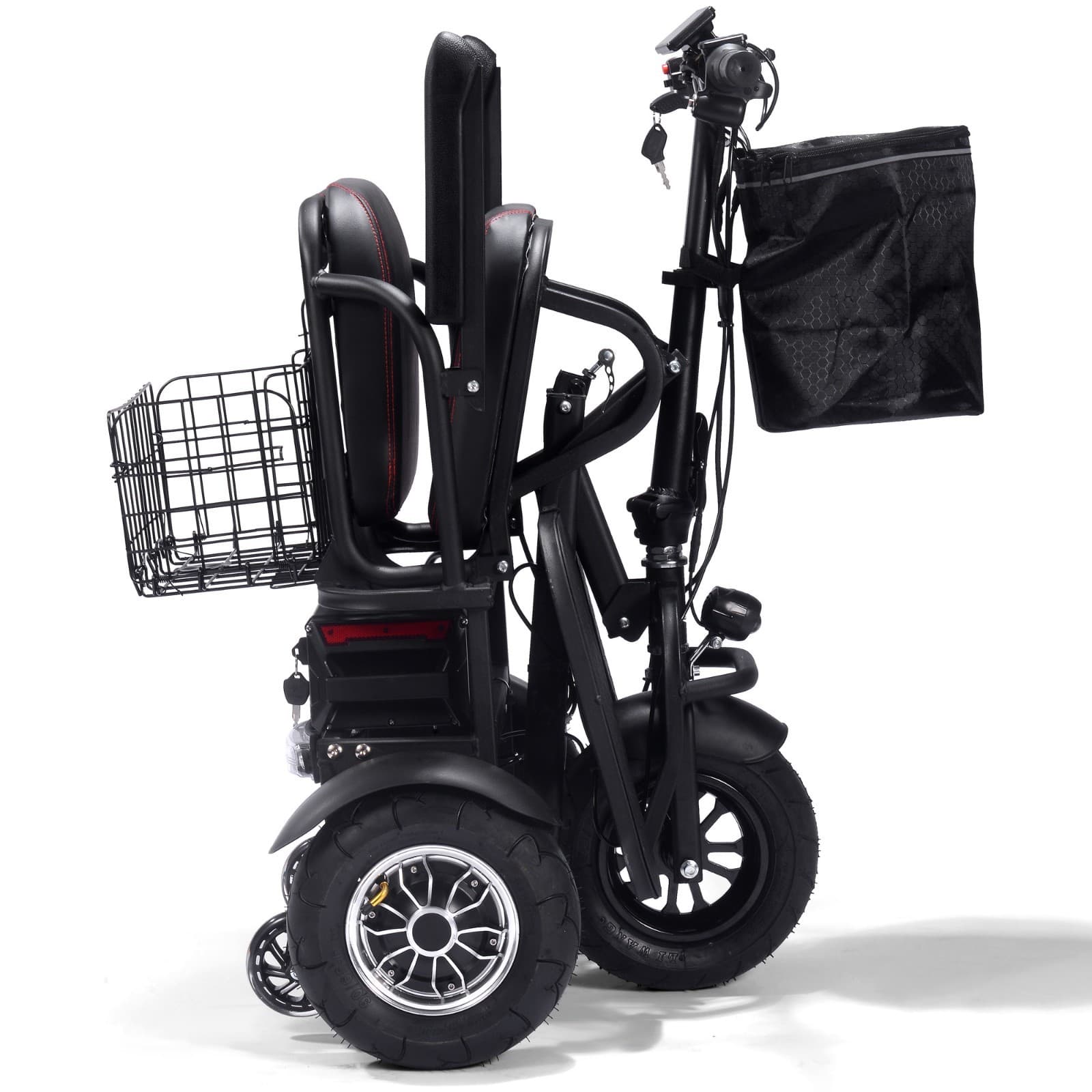 MotoTec Folding Mobility Electric Trike 48v 1000w Dual Motor Lithium Black 6