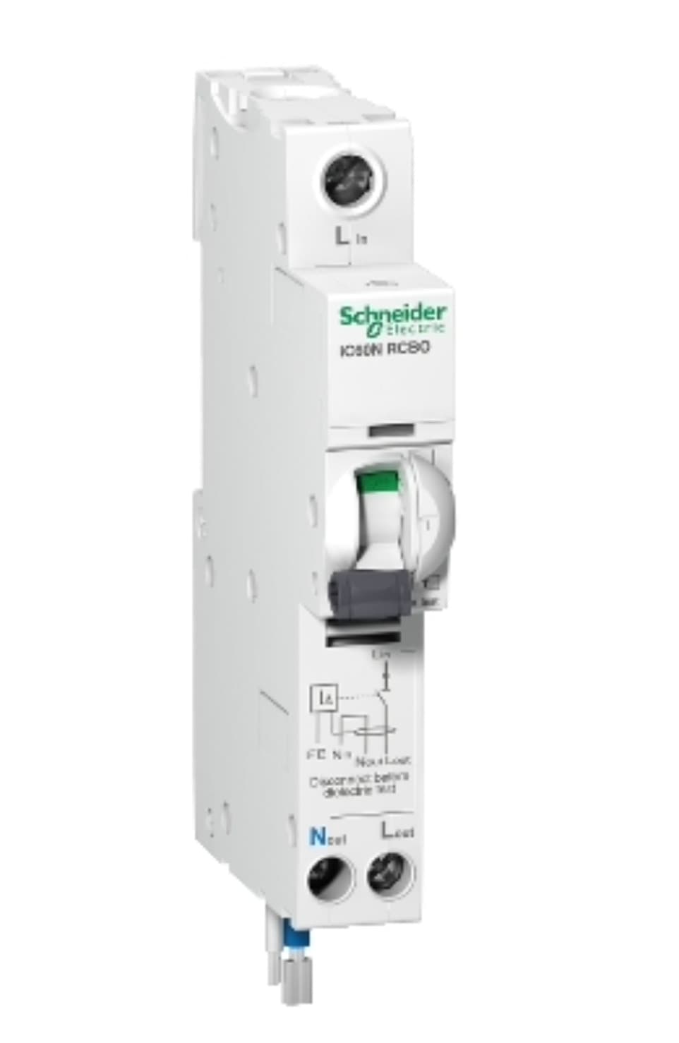 Schneider Electric - RCBO 20A 10kA 1PPNS Acti9 iC60H 30mA 230V / A9D11820