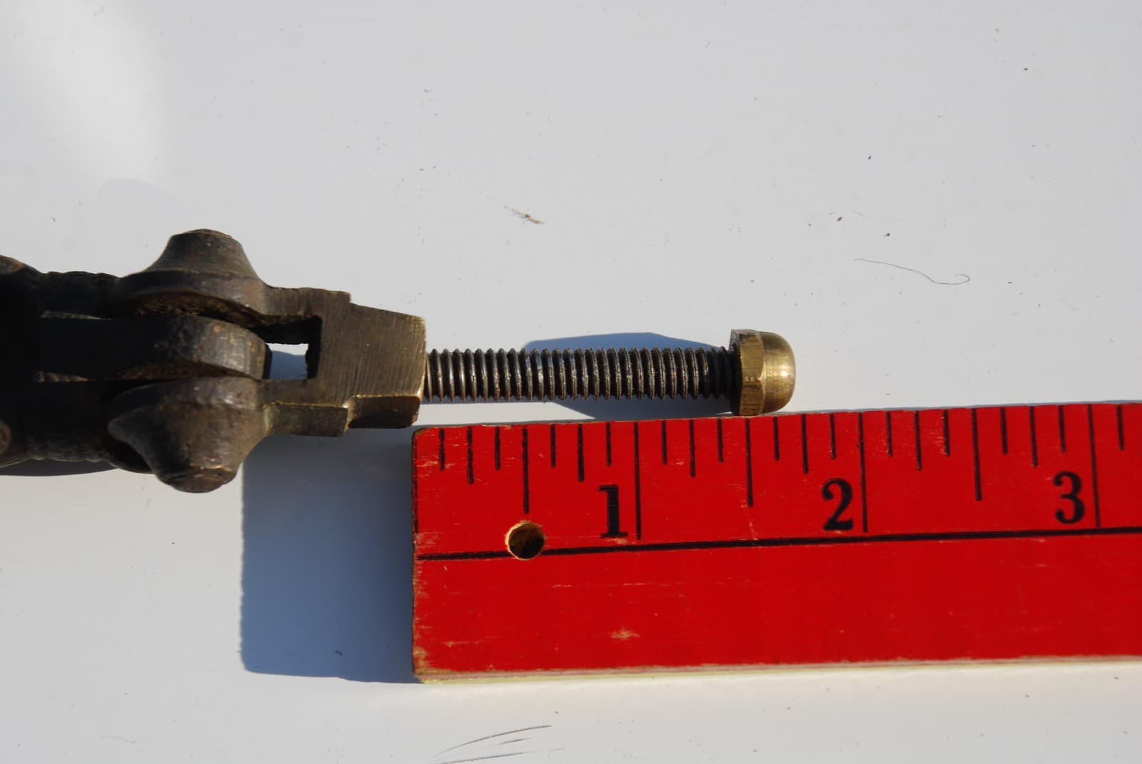 Antique Brass Door Knocker Hand Of Fatima - Heavy- Solid 4" long- Old Patina 6