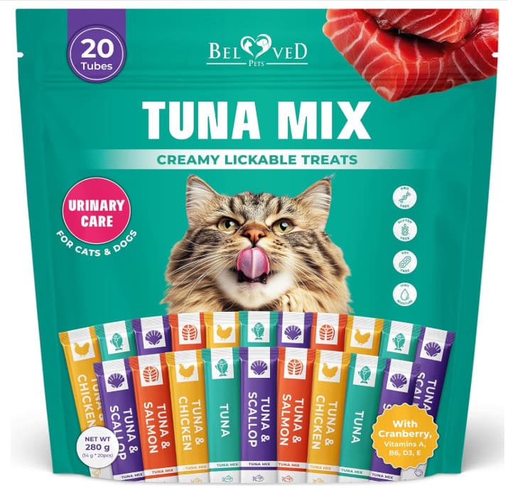 Beloved Pets Creamy Lickable Cat Treats & Wet Squeeze Tubes (10 Ounce-Pack of 1) 2