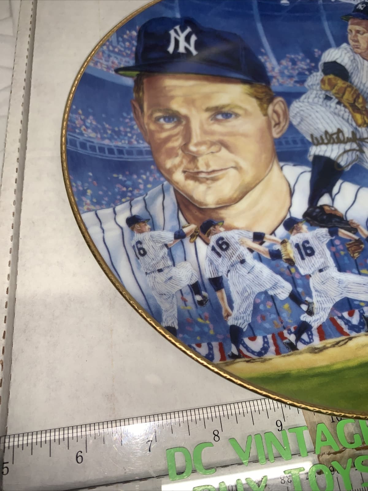 1990 GARTLAN WHITEY FORD PERSONALLY AUTOGRAPHED 10-1/4" PLATE - NEW YORK YANKEES 5