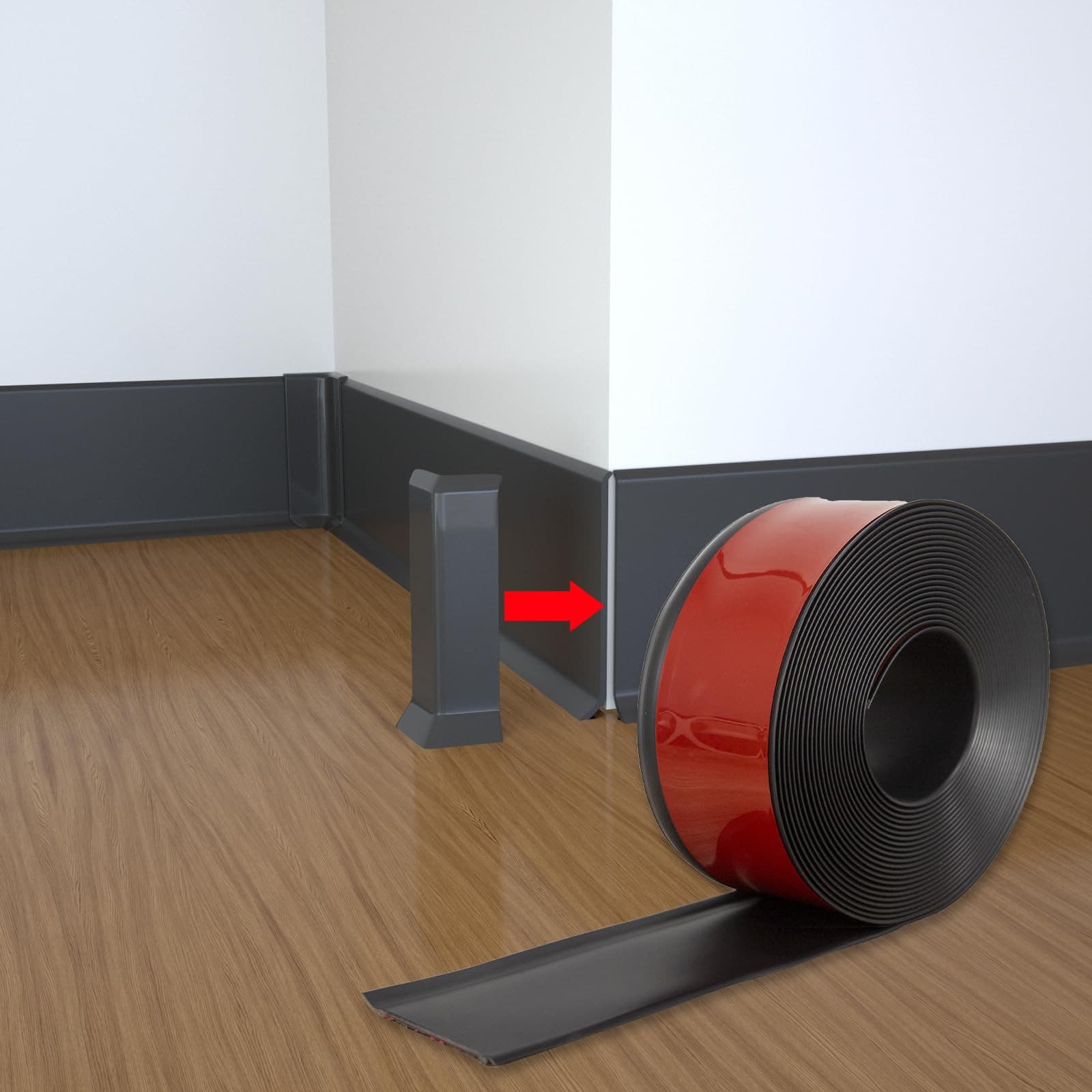 Self Adhesive Baseboard Corner Blocks, 4inch(Width)3 Inside + 3 Outside Corne... 4