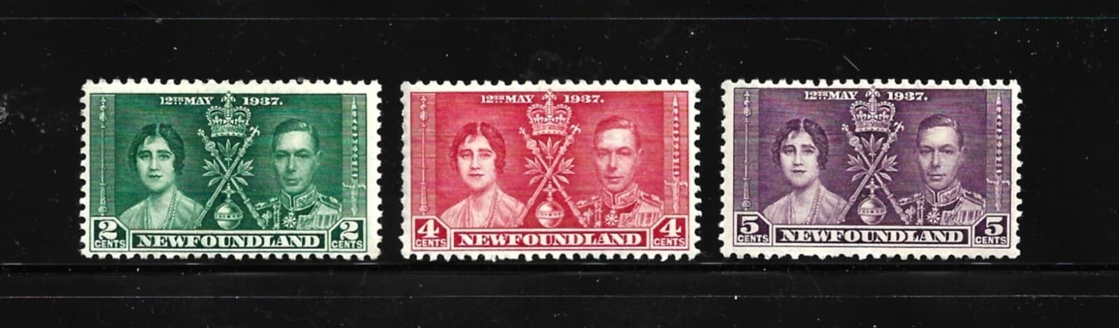 Newfoundland Stamps-Scott- # 230-233-Set- Mint/LH-OG-1937-Coronation Issue